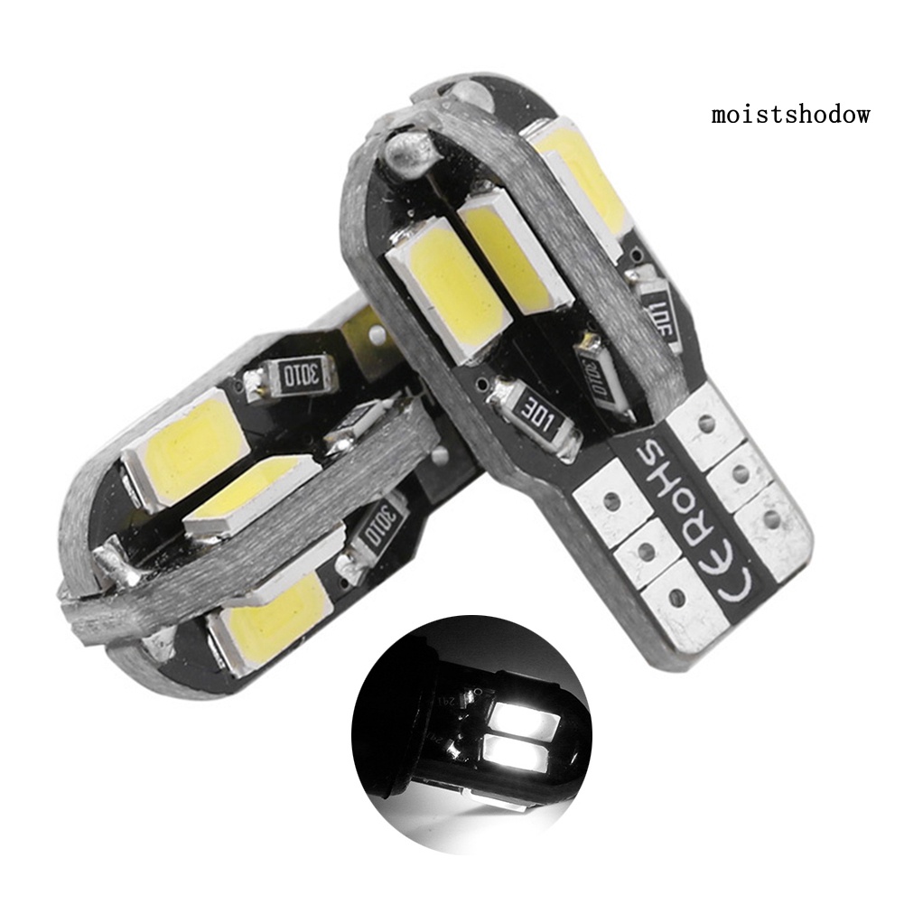 Set 2 Bóng Đèn Led T10 5630 8smd Gắn Biển Số Xe Ô Tô