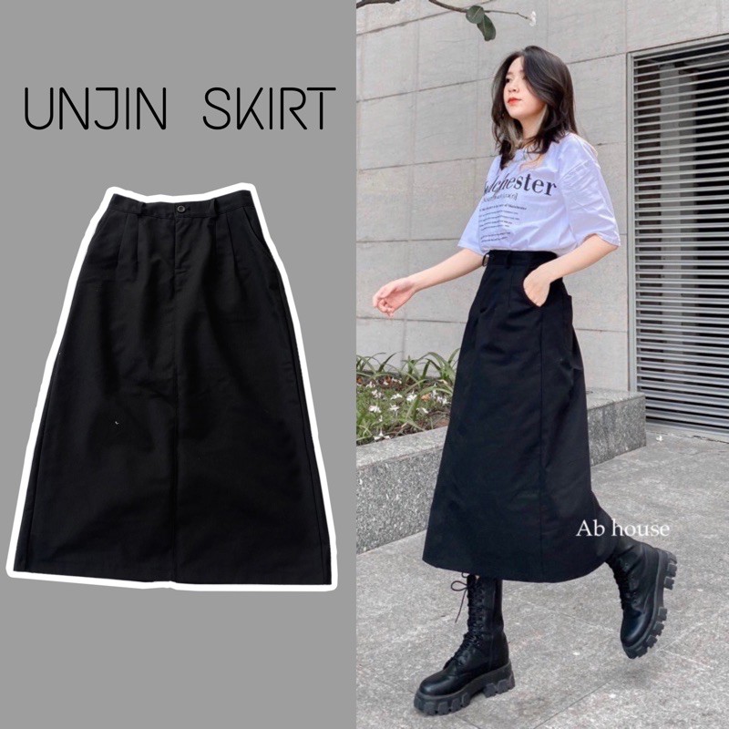 Chân Váy Dài Kaki UNJIN Ulzzang (Ảnh Thật/Có Sẵn) | BigBuy360 - bigbuy360.vn