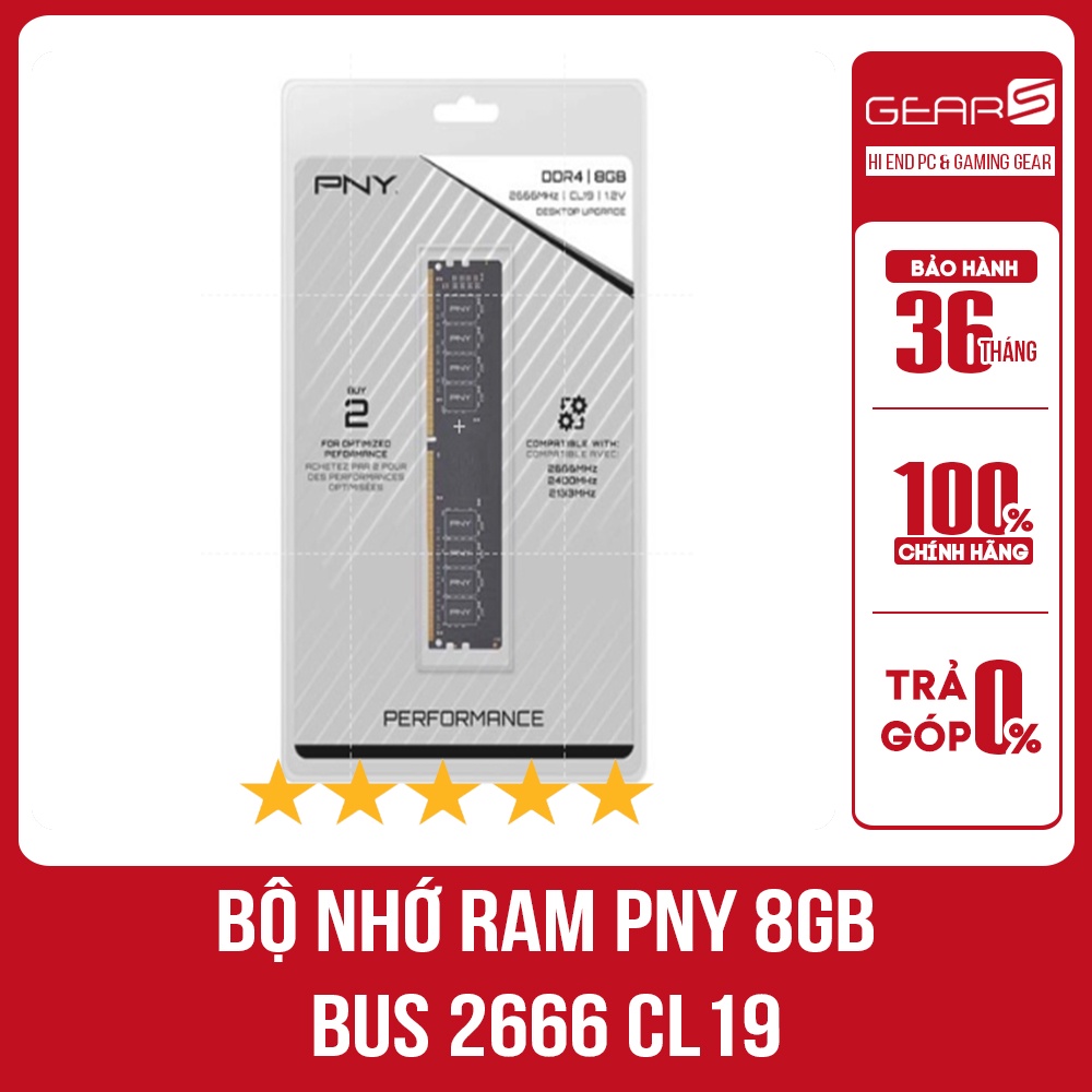 Bộ nhớ Ram PNY 8GB Bus 3200 | 2666 - Bảo Hành chính hãng 36 Tháng