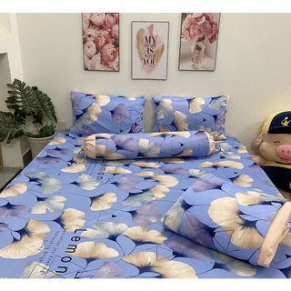 Drap thun Hàn Quốc mẫu lá phối (đủ size - vui lòng chat với shop nếu có yêu cầu thêm)