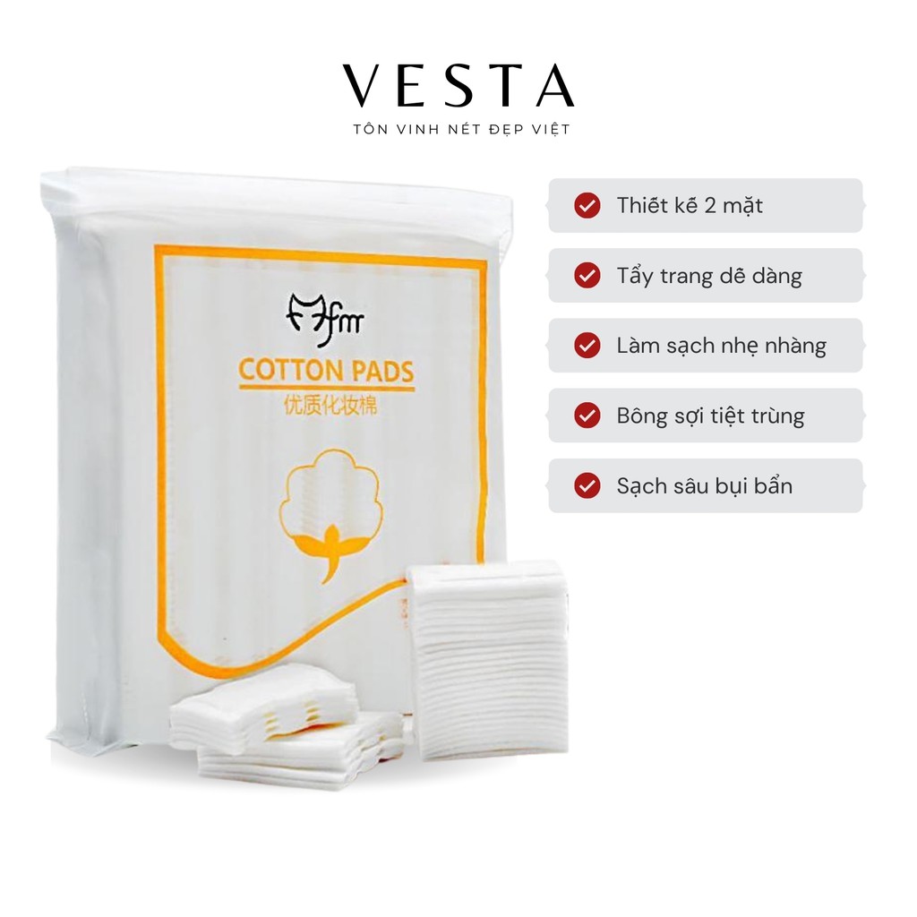 Bông Tẩy Trang 3 Lớp - Bông Tẩy Trang 222 Miếng - Bông Tẩy Trang Cotton Pads Mofa Meiren