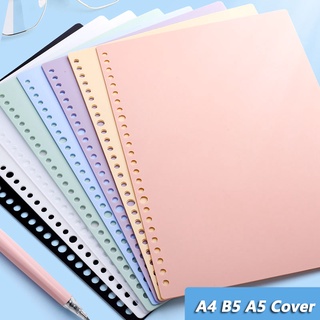 6 tờ Bìa còng B5 A5 A4  Bìa Nhựa đã đục lỗ dày 0.65mm làm sổ caro bullet journal