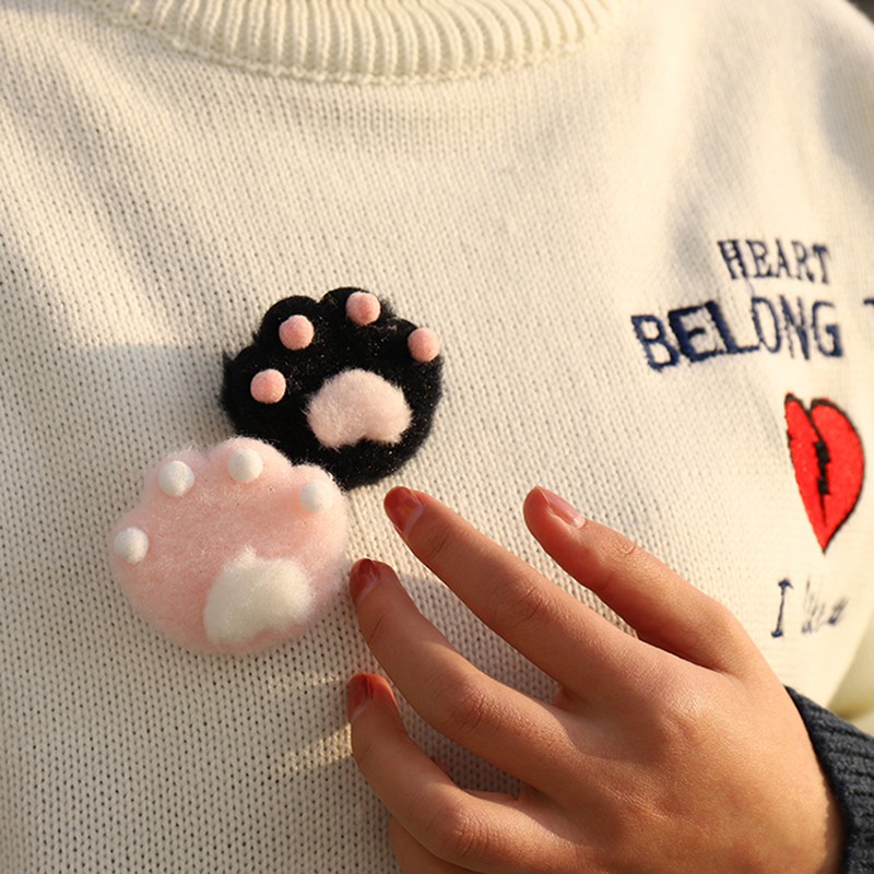 Huy Hiệu Cài Áo, Balo Chọc Bông Hình Chân Mèo Neko Cat Phong Cách Ulzzang Hàn Quốc Siêu Xinh