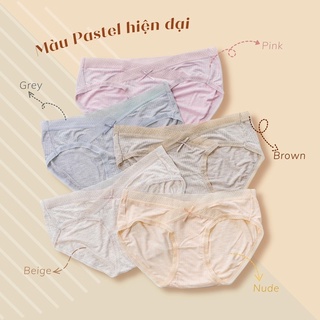 EVERMOM | Quần lót bầu thun lạnh siêu mềm mát viền ren đính nơ