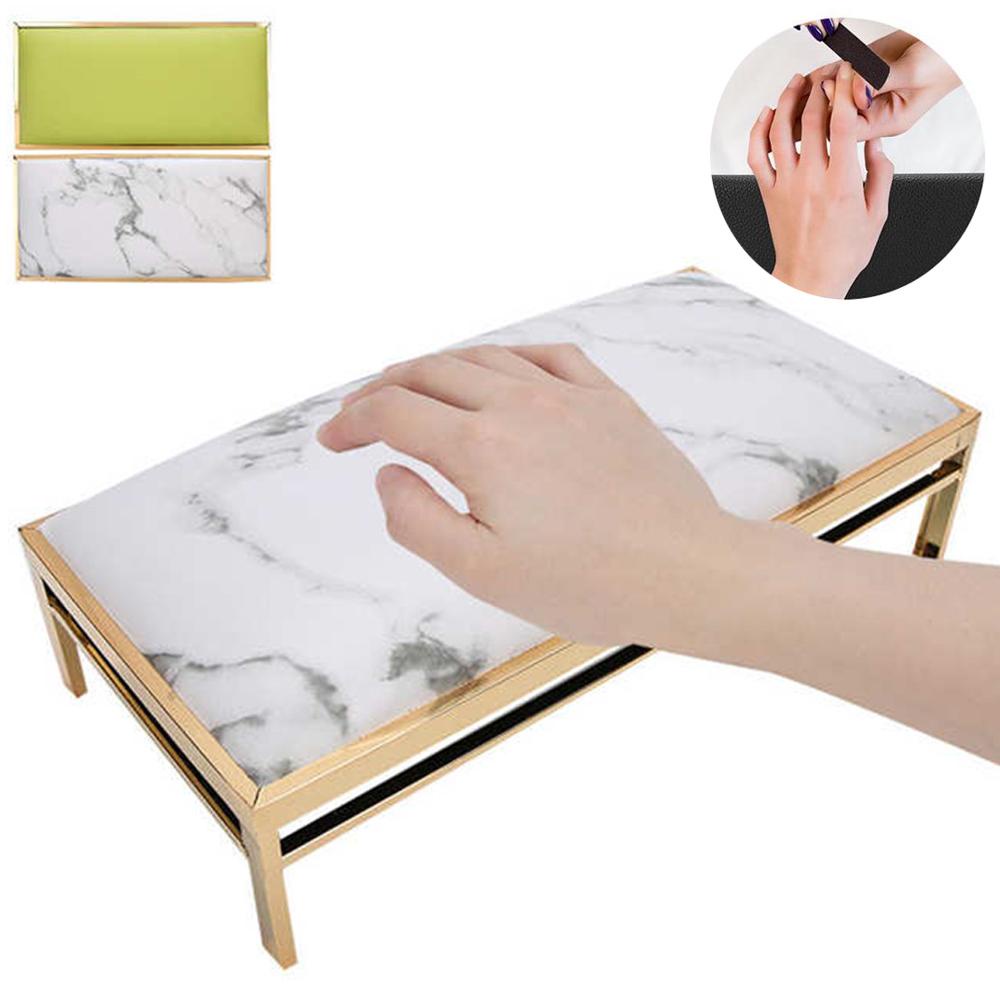 Đệm Kê Tay Bằng Da PU Thoải Mái Họa Tiết Cẩm Thạch Cho Salon Làm Móng