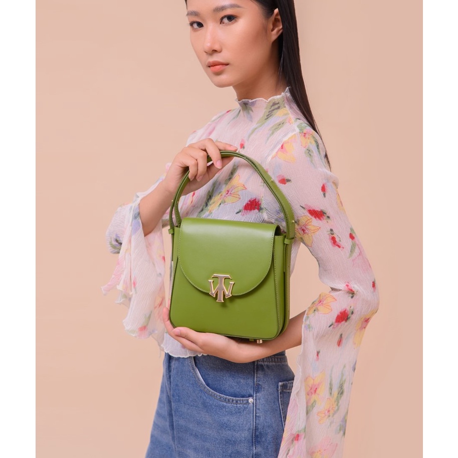 Túi Xách Nữ Có Quai Đeo Da Bò Cao Cấp Màu Đen, Nâu, Xanh, Đỏ WT Leather The First