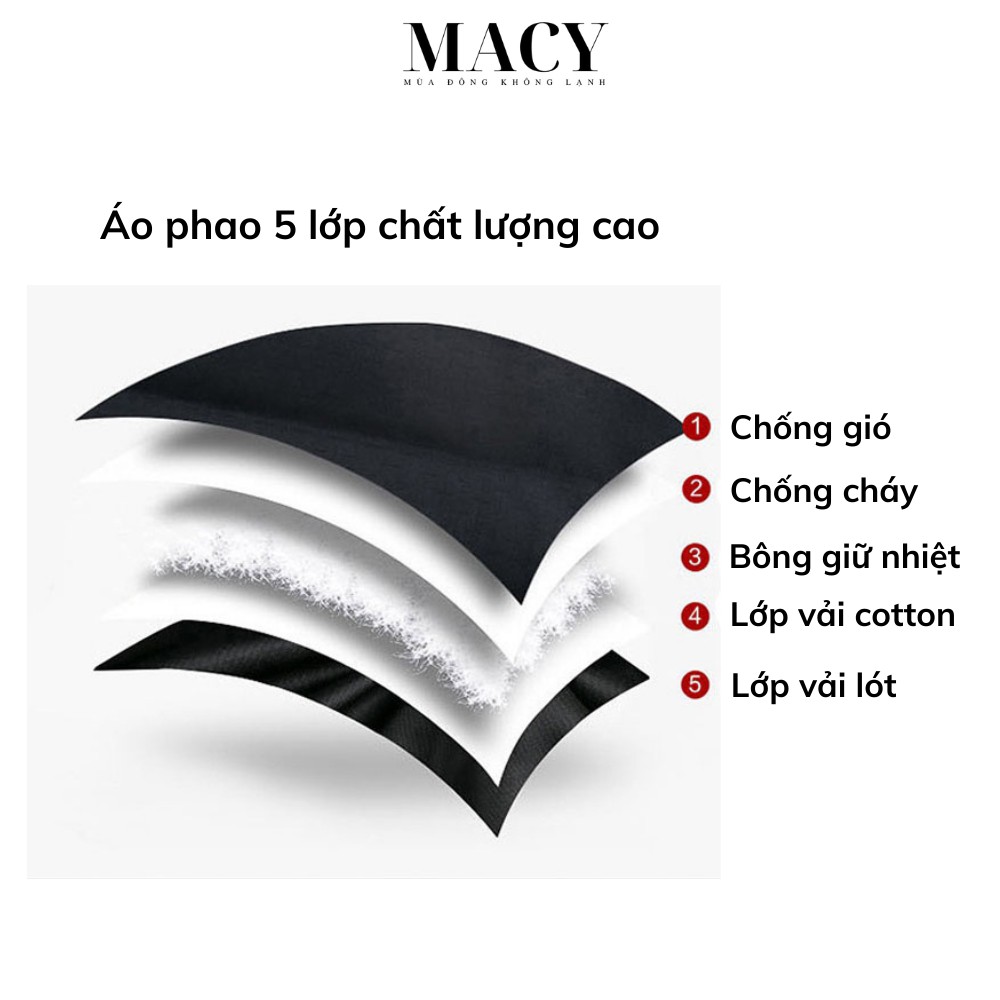 Áo khoác nam áo phao 5 lớp thời trang chất lượng cao Macy AD104