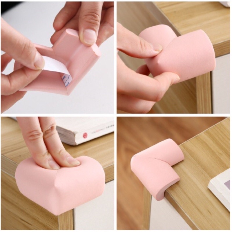 Mút xốp dán chụp góc bàn, bịt cạnh bàn bảo vệ an toàn cho bé - Tee & Mee