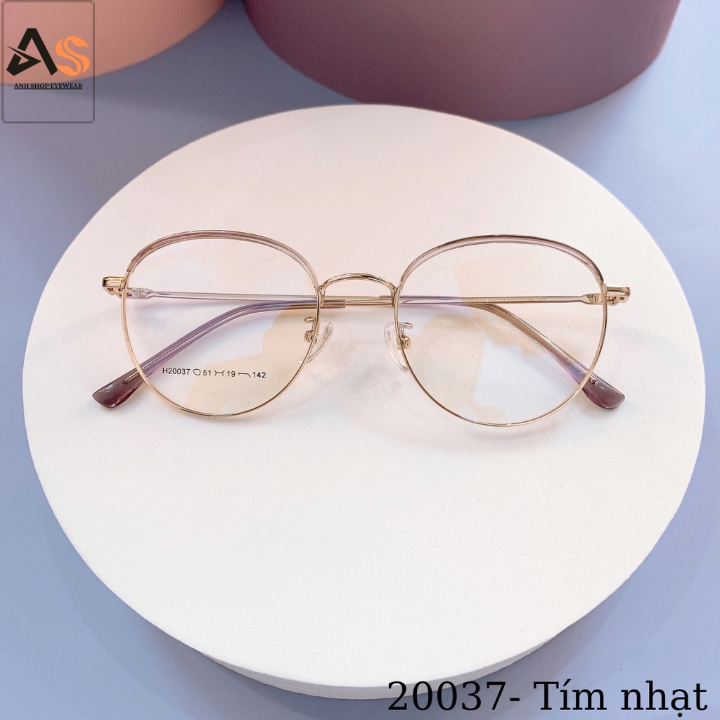 Gọng kính tròn chất liệu kim loại màu sắc đẹp nổi bật bền 20037