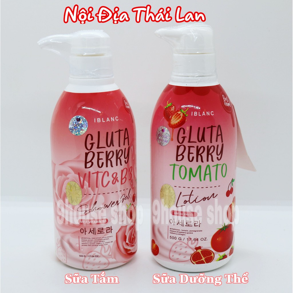 01 Chai Sữa Tắm IBLANC GLUTA BERRY VITC &amp; B3 Thái Lan 500ml