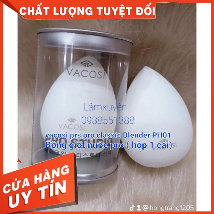 VACOSI PRS PRO CLASSIC BLENDER PH01_BÔNG GIỌT NƯỚC VACOSI PRO (HỘP 1 CÁI)  bông phấn mềm mịn, dễ tán đều lớp