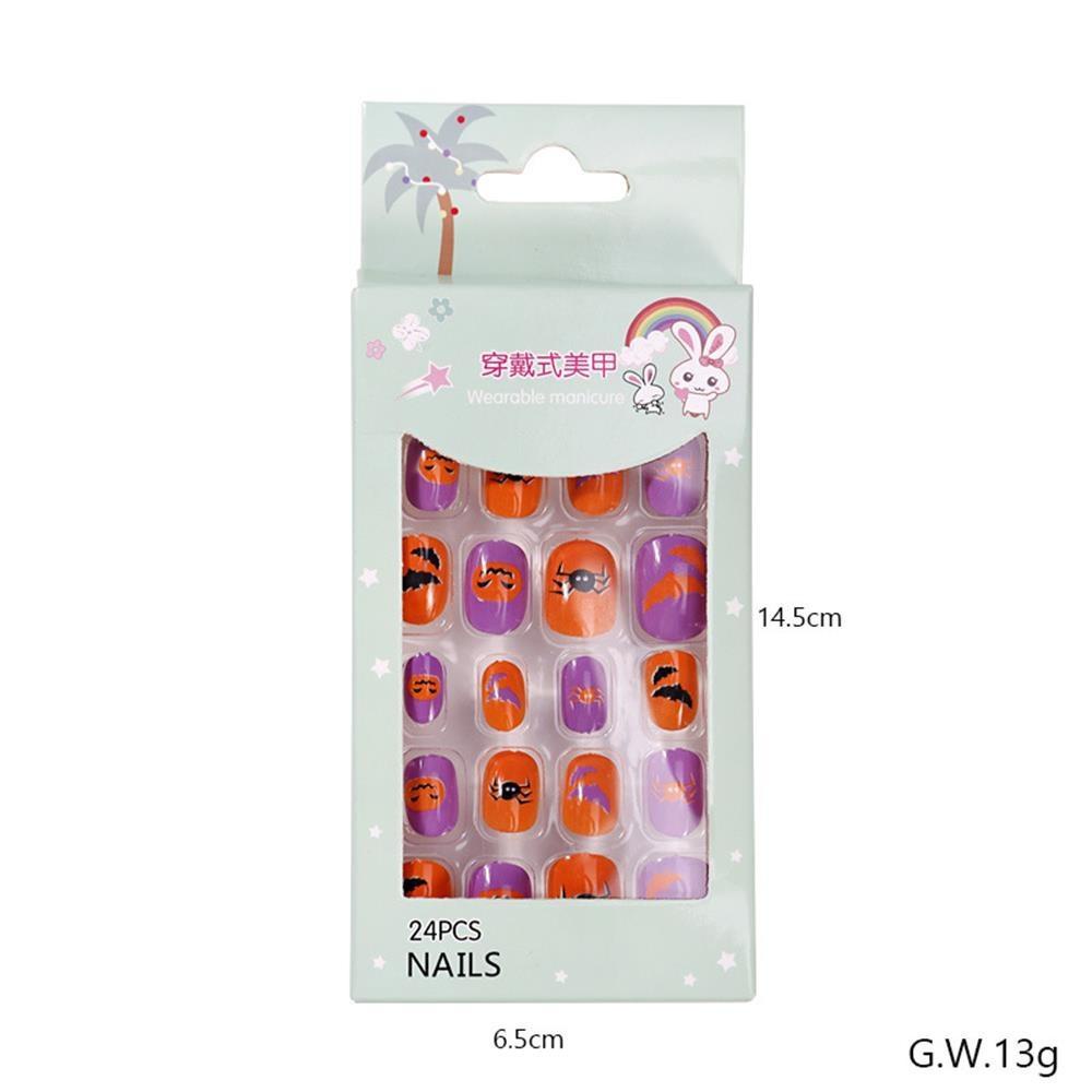 Bộ Móng Tay Giả Bằng Acrylic Họa Tiết Hoạt Hình Bé Gái Dễ Thương