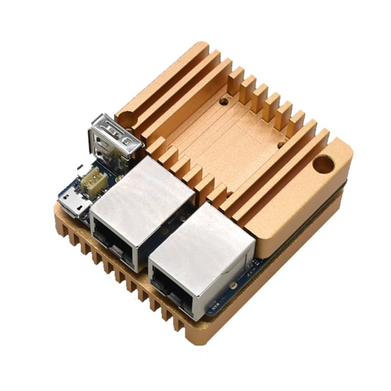 Vỏ Hợp Kim Nhôm CNC Kèm Quạt Tản Nhiệt Cho Bộ Định Tuyến Mini NanoPi R2S