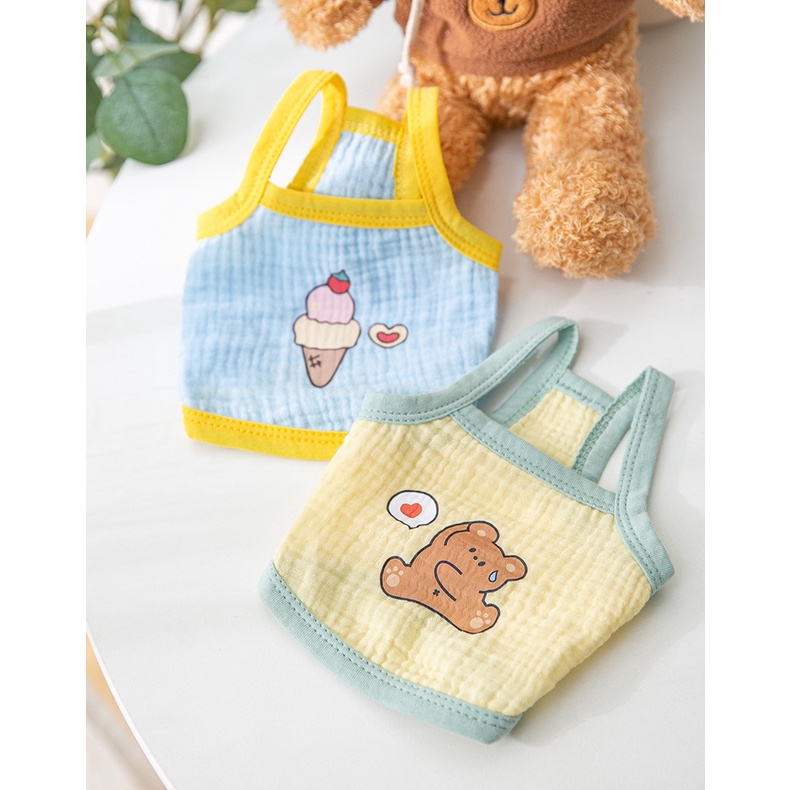 áo 2 dây in hình so cute cho chó mèo