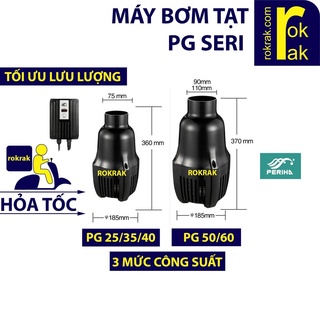 Máy bơm hồ cá PERIHA PG 20 25 35 40 50 60, siêu tiết kiệm điện, bơm tạt, tạo luồng, cấp lọc nước