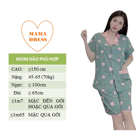 Bộ bầu Pyjama mặc nhà đẹp rẻ Đồ cho mẹ sau sinh cho con bú chất lụa MANGO cao cấp phù hợp đi dạo B17