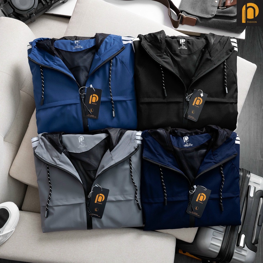 Áo Gió Thể thao 2 lớp kèm túi loại Siêu Đẹp, Siêu Bền - Chống Nước - Chống Nắng - G21