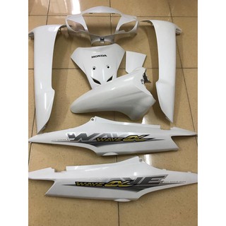 Trọn bộ vỏ nhựa wave a trắng 2016