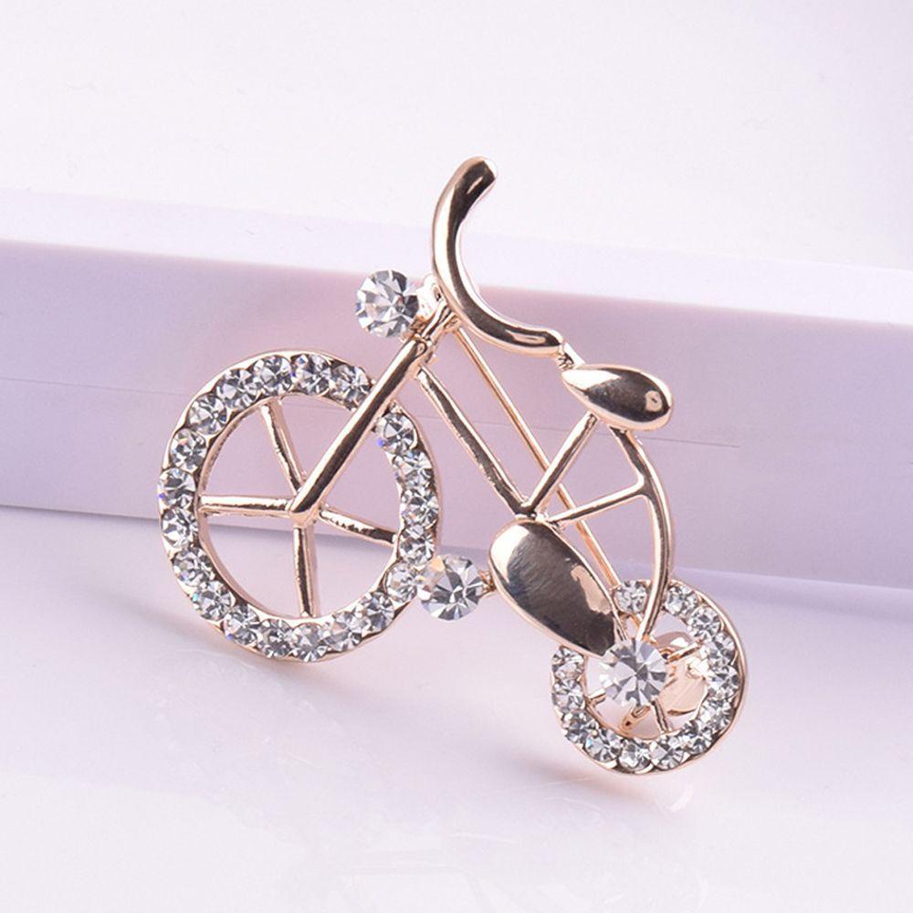 Trâm Cài Áo Hình Xe Đạp Đính Đá Thời Trang