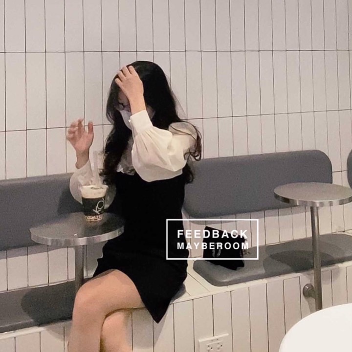 Đầm dáng xoè màu đen suông - Morela dress Mayberoom