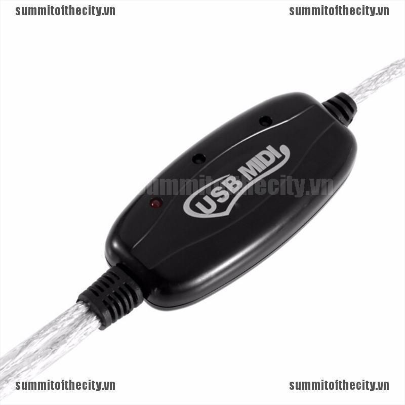 Dây Cáp Chuyển Đổi USB IN-OUT MIDI Sang Bàn Phím Âm Nhạc Máy Tính