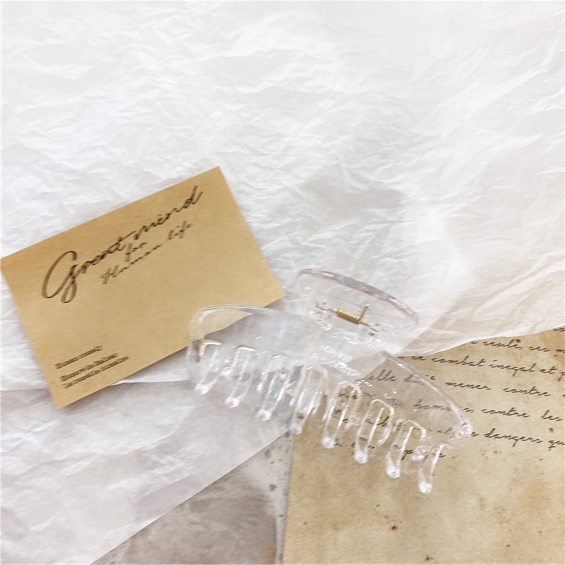 Oval Hollow Hair Claw Transparent Bath Hair Clip Hair Clamps Women Hairpin