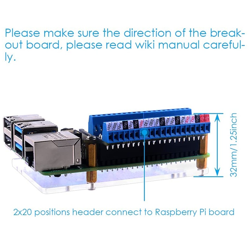 Mô Đun Mở Rộng Cho Raspberry Pi Micro GPIO Raspberry Pi 4B