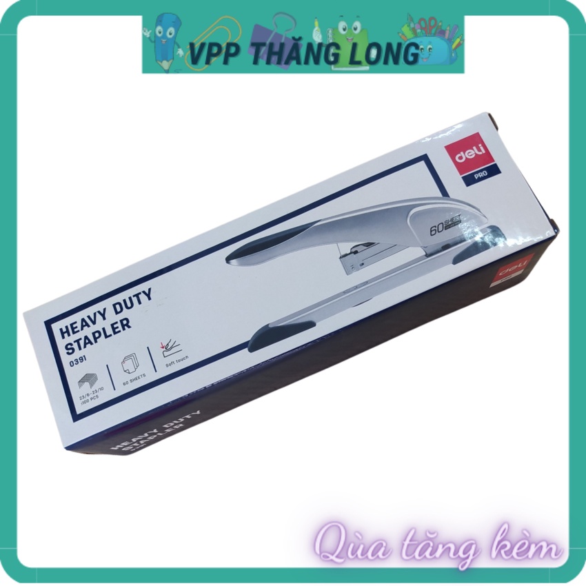 Dập ghim, máy dập ghim cỡ trung Deli 0391, dập 60 trang