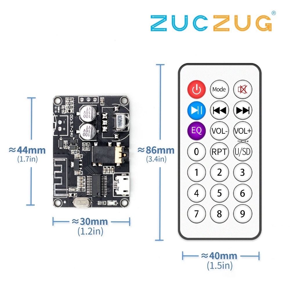 Mô đun giải mã Bluetooth 5.0 điện áp rộng điều chỉnh được giúp khuếch đại tín hiệu loa âm thanh stereo | BigBuy360 - bigbuy360.vn