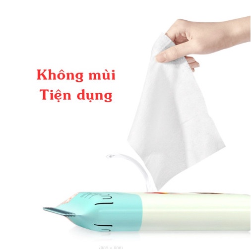 Khăn ướt mini baby an toàn cho bé 10 tờ hình thú siêu dễ thương