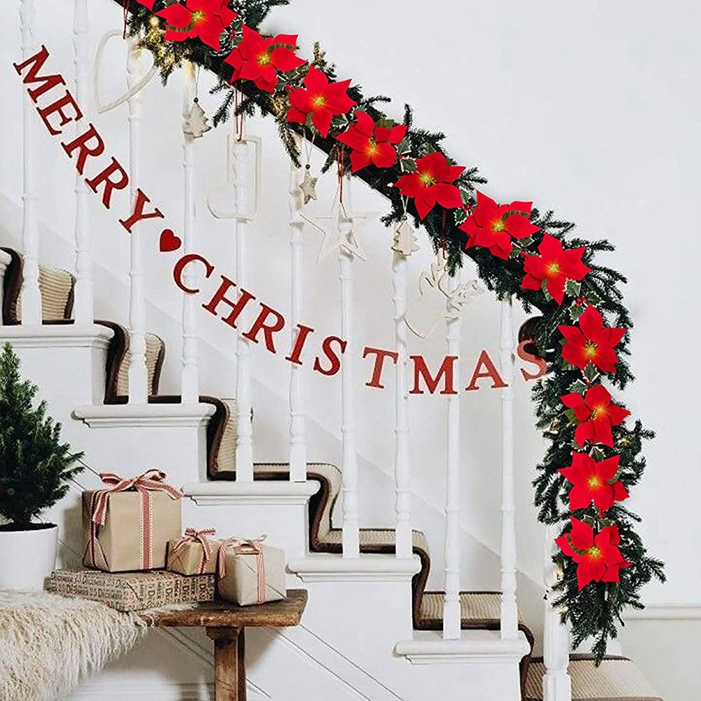 Dây đèn LED 10 bóng dài 2m hình hoa trang trí giáng sinh