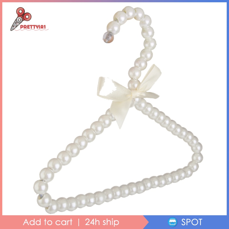 1 Móc Treo Quần Áo Trẻ Em Bằng ABS Đính Ngọc Trai