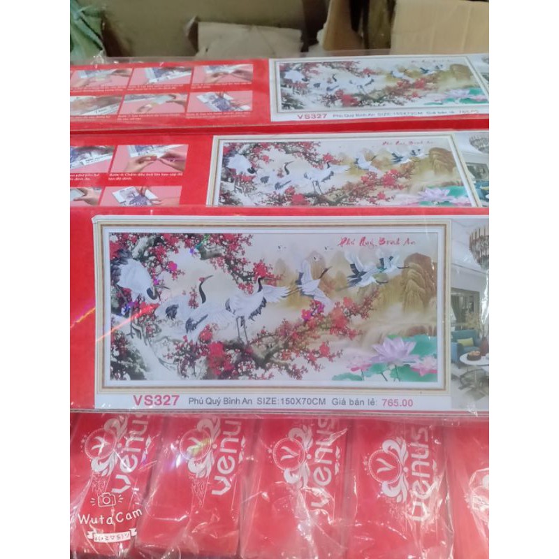 Tranh đính đá Phú Quý Bình An KT:150×70 cm -️ VS327