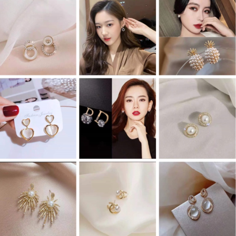 Khuyên tai nhỏ phong cách Hàn Quốc thời trang xinh xắn