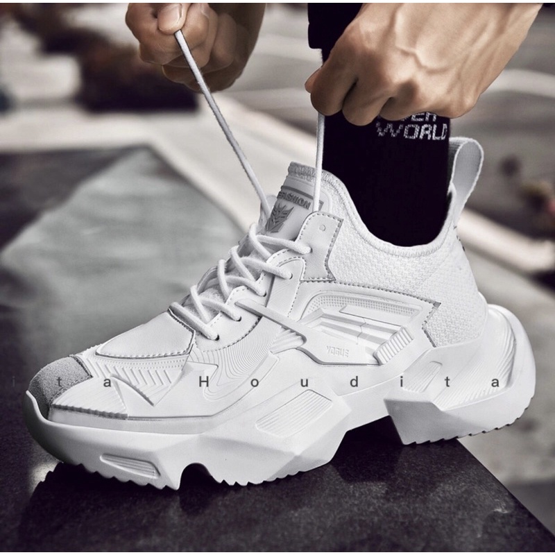 Giày Thể Thao Nam Đẹp Sneaker Trắng Chính Hãng - HOUDITA - C-BT07