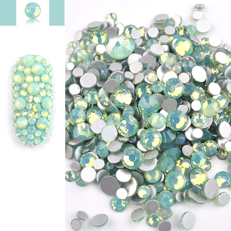 1 Hộp Hạt Nhựa Kính 3D Nhiều Kích Cỡ Đính Móng Nghệ Thuật