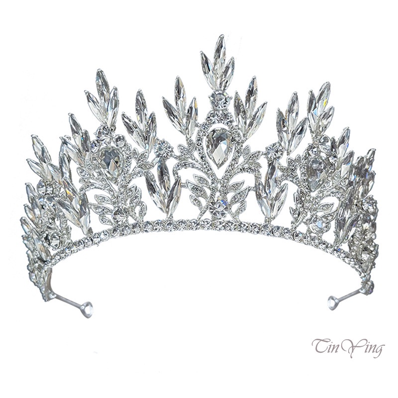 Cài tóc vương miện GETNOIVAS mềm mại đính đá thời trang cho nữ