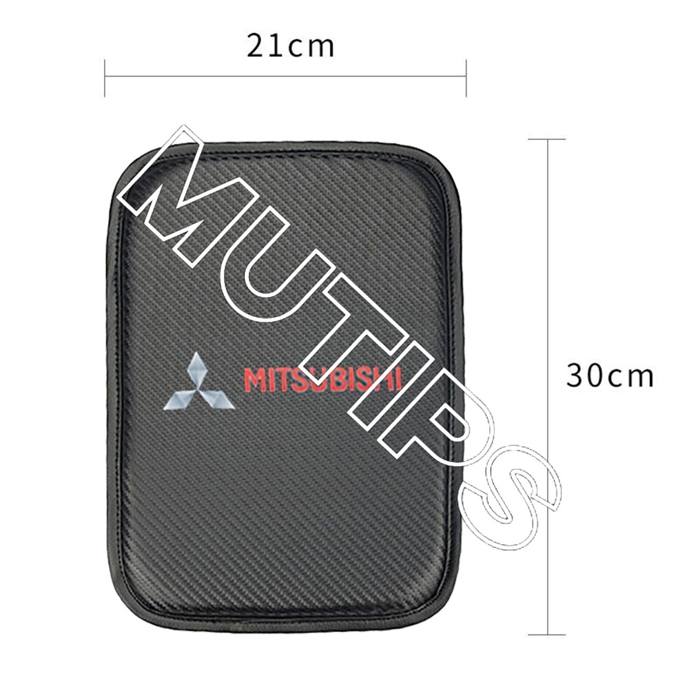 Đệm Sợi carbon Bảo Vệ Hộp Tỳ Tay Xe Hơi Mitsubishi Xpander Mirage Kuda Lancer Pajero Outlander Attrage