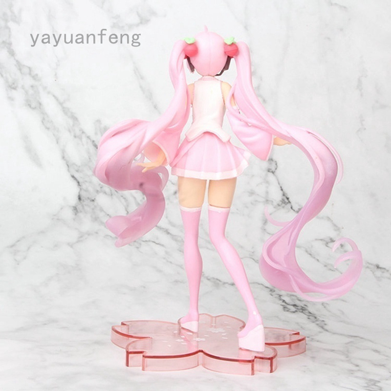 Mô hình nhân vật anime Hatsune Miku màu hồng bằng nhựa PVC cao cấp đáng yêu