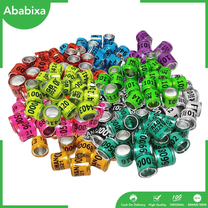 Set 100 Vòng Số Năm 2021 Bằng Nhôm Nhiều Màu Sắc Dùng Đeo Chân Chim Bồ Câu