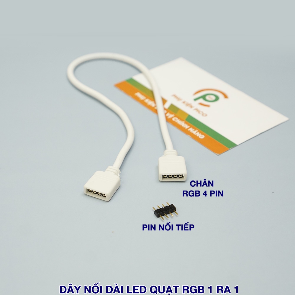 Dây chia cổng RGB 4pin loại 1 ra 1, 3, 5 kèm jump 2 đầu đực tương ứng với đầu chia