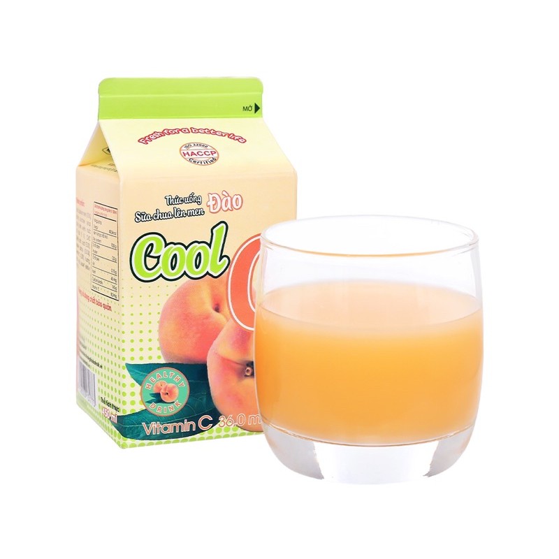 SỮA CHUA LÊN MEN ĐÀO COOL C DALAT MILK 450ML