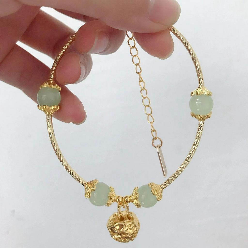 Vòng Tay Ngọc Bích Hetian Thiết Kế Mới Đơn Giản Dễ Phối Đồ