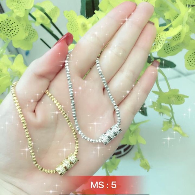Lắc tay xi vàng và bạch kim cao cấp X5