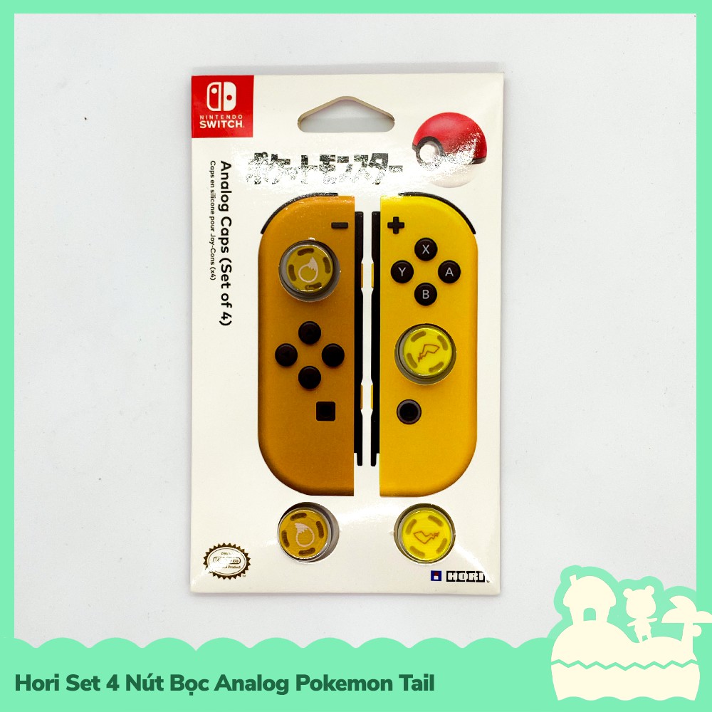 [Sẵn VN - NowShip] Hori Phụ Kiện Set 4 Bọc Nút Cần Xoay Analog Joycon Nintendo Switch NS Pokemon Tail