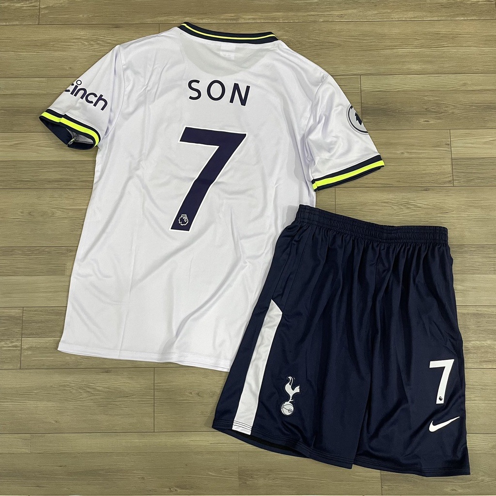 Bộ quần áo in tên cầu thủ Tottenham trắng sân nhà 2023