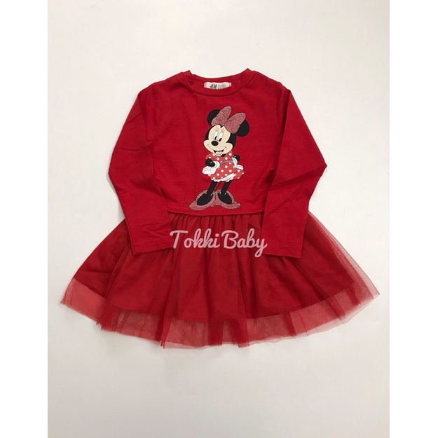 Váy tutu cho bé gái hình Mickey đỏ