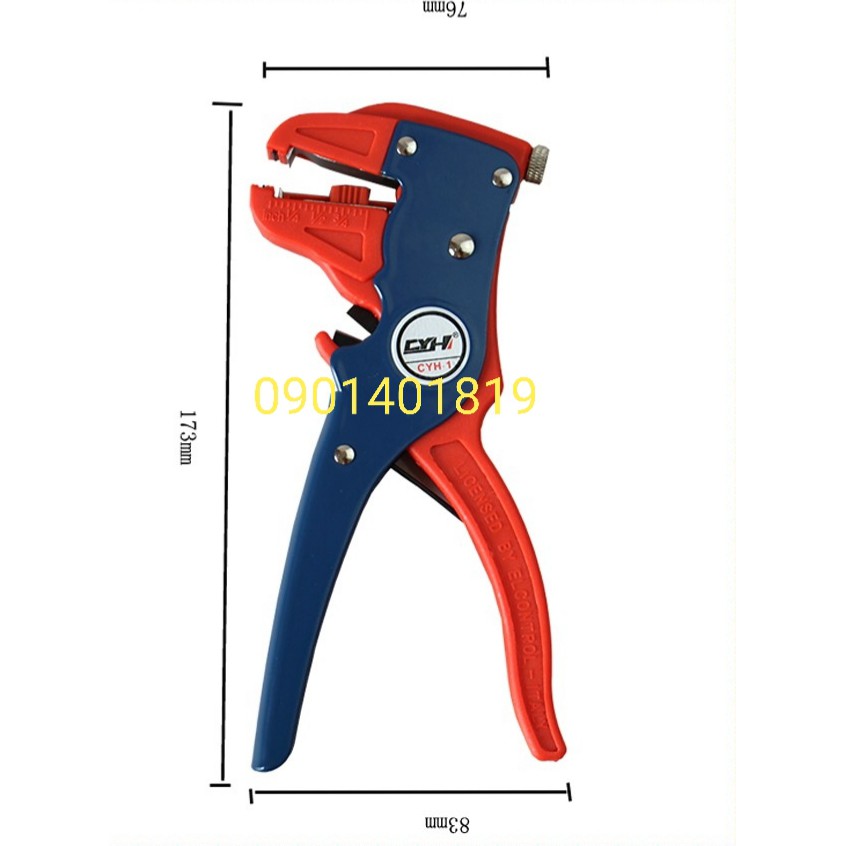 Kiềm Tuốc Dây Điện  2 Màu  Đỏ - Xanh