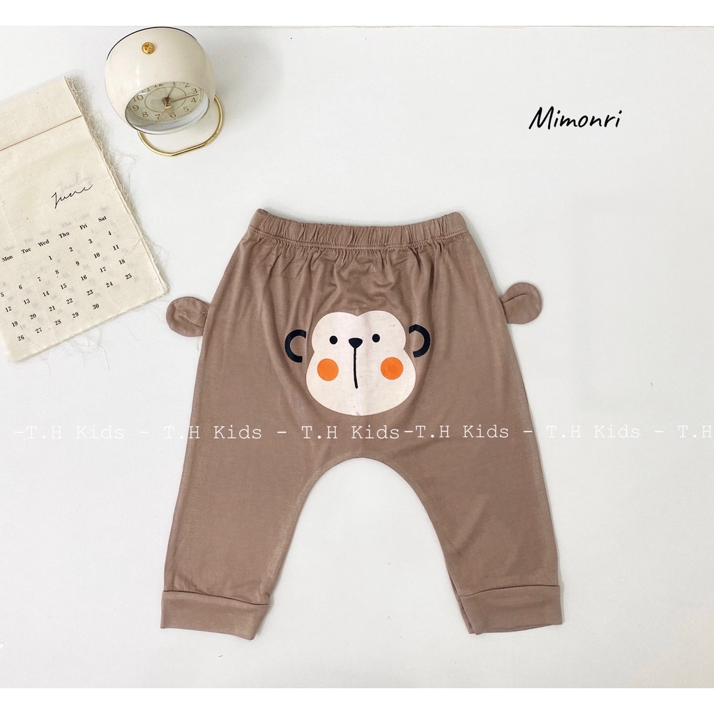 Quần dài thun lạnh mông thú cho bé trai/bé gái Kwoo