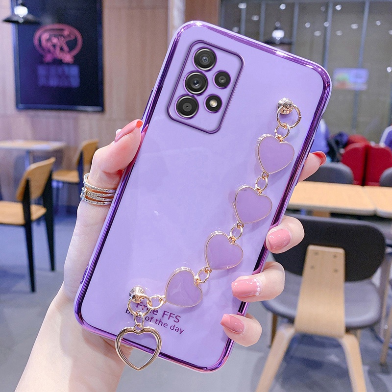 Ốp Điện Thoại Silicone Mềm Có Vòng Tay Cho Samsung A13 5G A33 5G A53 5G A73 5G A23 4G A13 4G A41 A02 A03 A03S